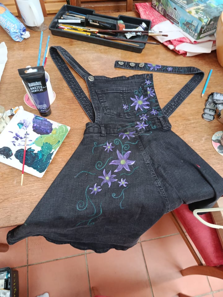 Painted Pinafore Dress